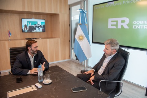 Frigerio y Azcué repasaron obras y coordinaron políticas conjuntas para Concordia