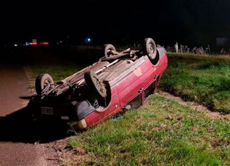 San José: se produjo un accidente vial con vuelco y heridos en la Autovía 14