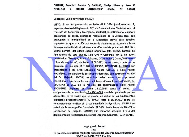 Diputada provincial de Milei fue embargada con su dieta y terminó desalojada por una deuda de alquiler