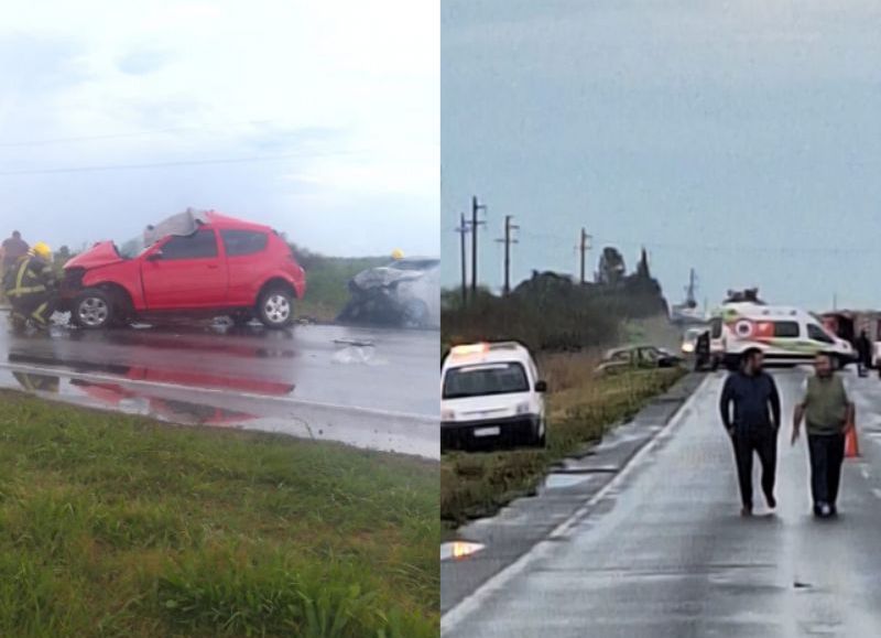 Choque fatal en la ruta 16, entre Larroque y Gualeguay: un auto se incendió y hay una víctima
