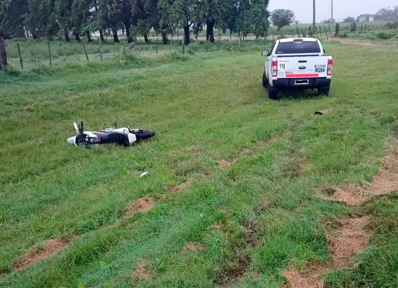 Un motociclista resultó herido tras un choque en Aldea María Luisa, sobre Ruta 12