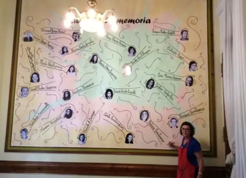El intendente libertario Mauricio Davico retiró un histórico mural sobre personas desaparecidas